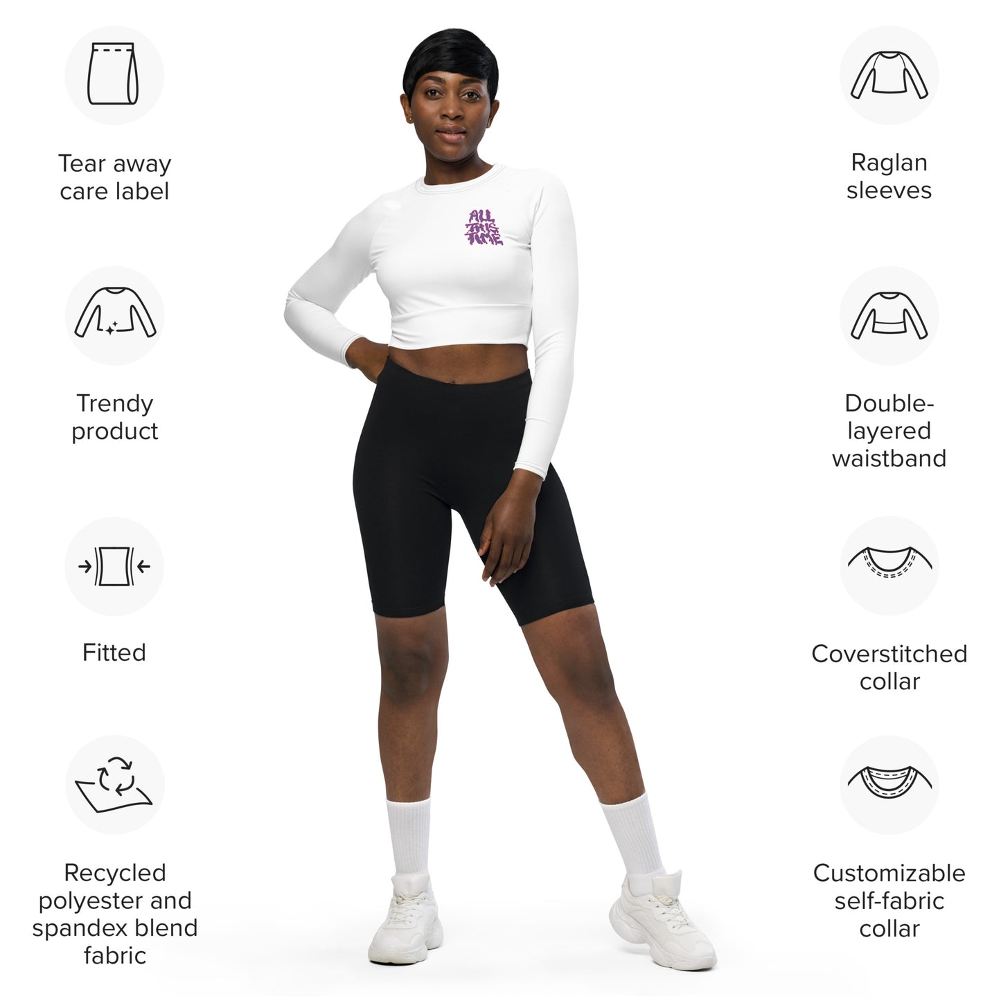 All This Time Women's long-sleeve crop top