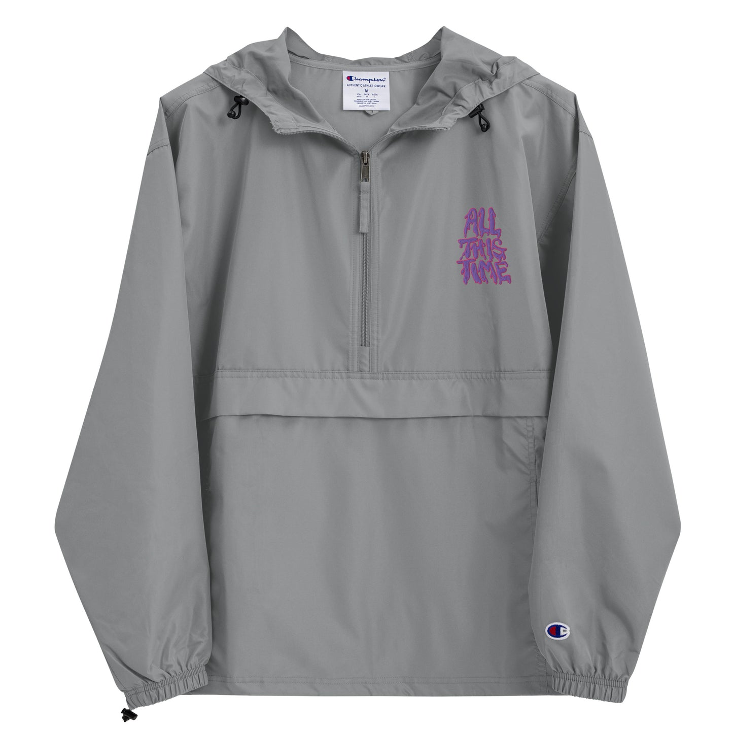 All This Time Embroidered Champion Packable Jacket
