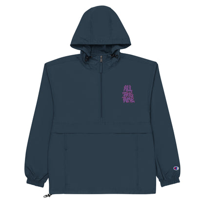 All This Time Embroidered Champion Packable Jacket