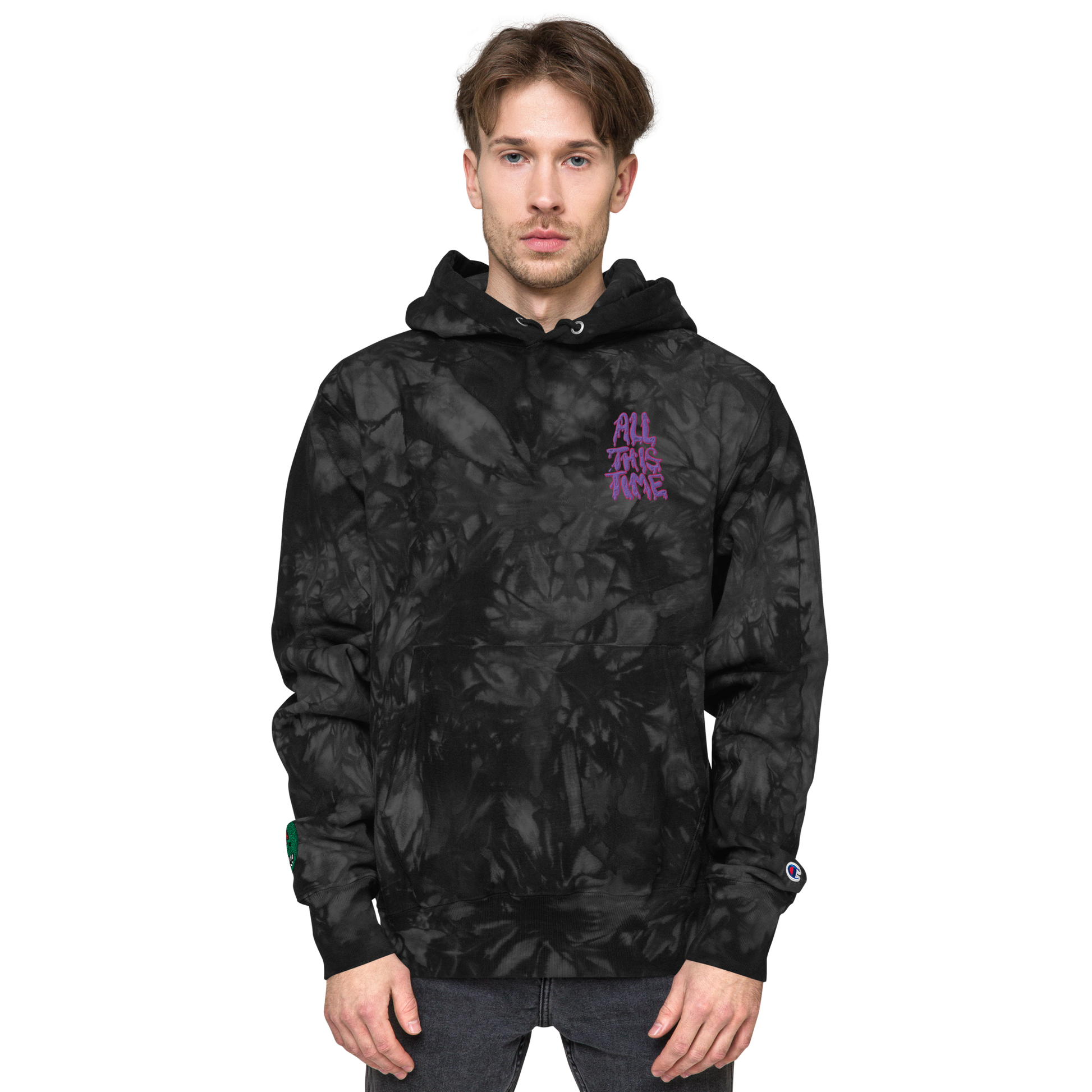 Unisex All This Time Champion tie-dye hoodie – EQHQ Unisex All This Time Champion tie-dye hoodie – EQHQ